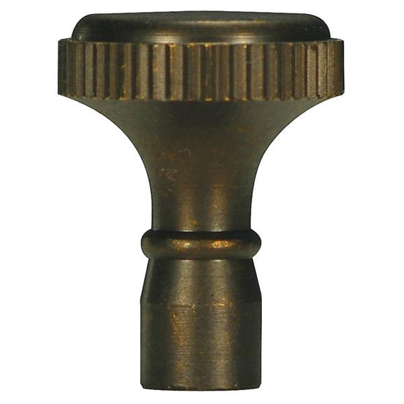 Satco 80/2403 Solid Brass Knob - 4/36 Mandrel - Dark Antique Brass