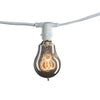 Bulbrite 810142 - 25 ft String Light Kit - 15 Sockets - E12 Base - White Wire with 25 Watt A15 Smoke Finish Lamps - STRING15/E12/WHITE-A15SMK-KT