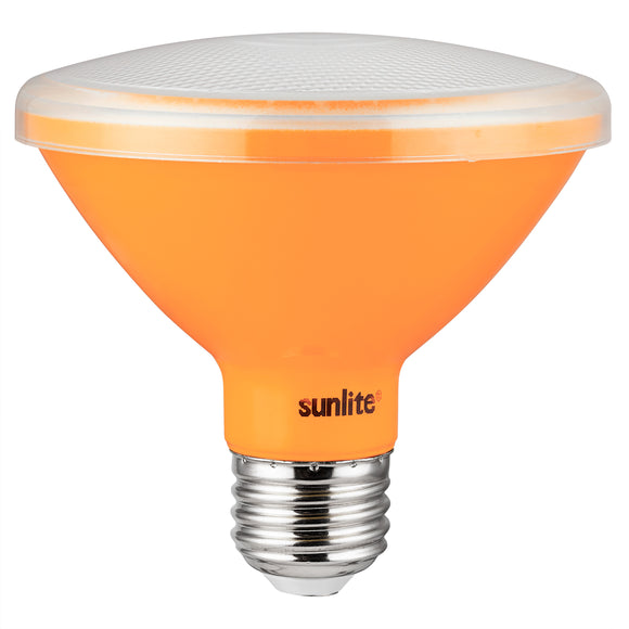 Sunlite 81474 LED PAR30 Short Neck Colored Recessed Light Bulb - 8 Watt (75W Equivalent) - Medium (E26) Base - Floodlight - ETL Listed - Amber - 1 Count