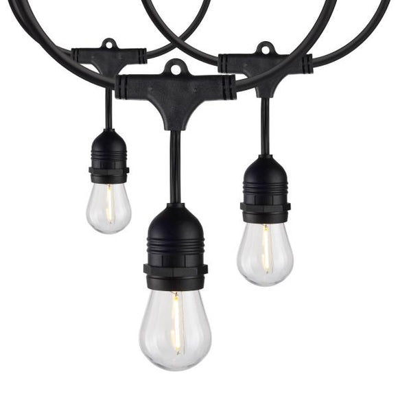 Satco S8037 2 Pack - 24Ft - LED String Light - Includes 12-S14 bulbs - 2000K - 120 Volts