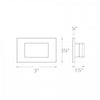 WAC Lighting 4071-30SS 9-15V Landscape Step and Wall LED Light - Rectangle - 2 Watt - 3000 Kelvin - 90 CRI - Stainless Steel Finish