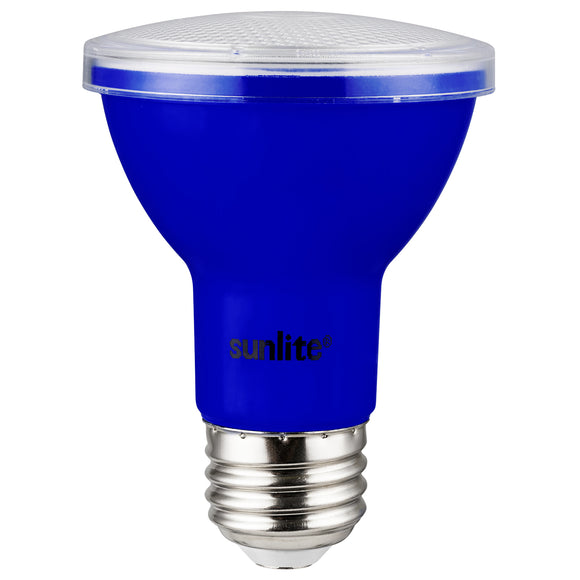 Sunlite 81467 LED PAR20 Colored Recessed Light Bulb - 3 Watt (50w Equivalent) - Medium (E26) Base - Floodlight - ETL Listed - Blue - 1 Count