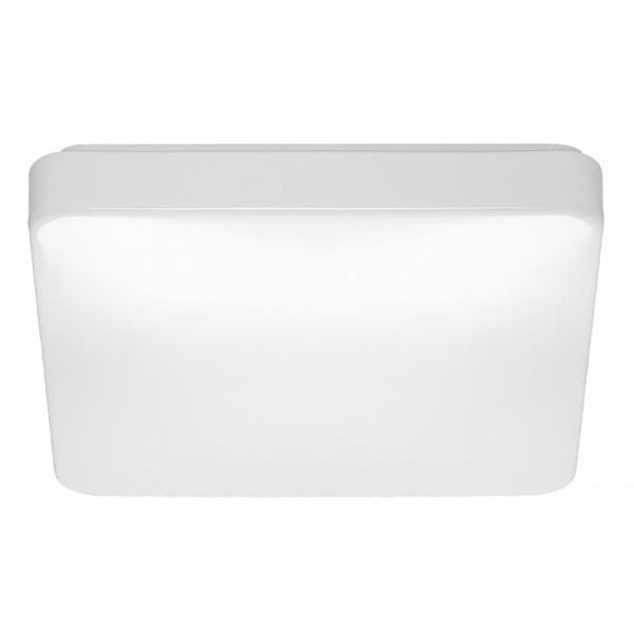 Satco 62/1216 14 inch - Flush Mounted LED Fixture - CCT Selectable - Square - White Acrylic