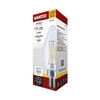 SATCO S21275 B11 LED Filament Bulb, 5.5W, 3500K, E12, Clear, Dimmable