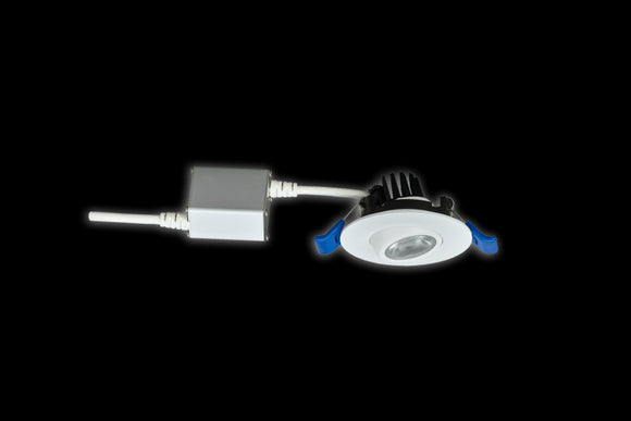 2 Inch Round Eyeball Gimbal LED Downlight - 5 Watt - 24 Volt - Not Dim - 3000 Kelvin - Brushed Nickel Trim - 24 Degree Beam Spread - 400 Lumen - Type IC Air-Tight Wet CRI 90+