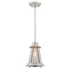Westinghouse 6361800 One Light Mini Pendant, Brushed Nickel Finish Mesh and Clear Glass