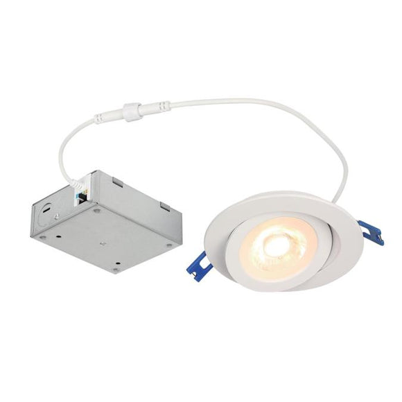 Westinghouse 5214100 12W Gimbal Recessed LED Downlight Color Temperature Selection 4 in. Dimmable 2700K, 3000K, 3500K, 4000K, 5000K, 120 Volt, Box