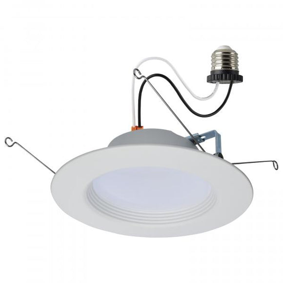 Satco S11825R1 - 13.7 Watt LED Downlight Retrofit - 5-6 Inches - CCT Selectable - Round - White Finish - 120 Volt