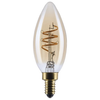 Satco S14219 clear amber C11 spiral filament LED bulb