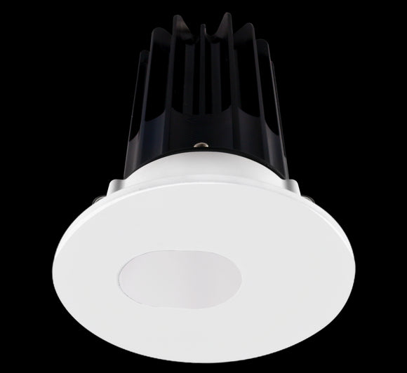 2 Inch Recessed LED Downlight - 8 Watt - 3000 Kelvin - 600 Lumen - White Reflector - Round Slot Aperture Trim - 38 Degree Beam Angle - Type IC Damp - Air-Tight - Energy Star - T24 - CRI 90+