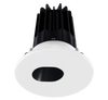 2 Inch Recessed LED Downlight - 8 Watt - 3000 Kelvin - 600 Lumen - Black Reflector - Round Slot Aperture Trim - 38 Degree Beam Angle - Type IC Damp - Air-Tight - Energy Star - T24 - CRI 90+