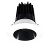 2 Inch Recessed LED Downlight - 8 Watt - 2700 Kelvin - 580 Lumen - Black Reflector - Round Chrome Trim - 38 Degree Beam Angle - Type IC Damp - Air-Tight - Energy Star - T24 - CRI 90+