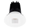 2 Inch Recessed LED Downlight - 8 Watt - 3000 Kelvin - 600 Lumen - White Reflector - Round Square Hole Trim - 38 Degree Beam Angle - Type IC Damp - Air-Tight - Energy Star - T24 - CRI 90+