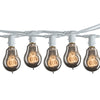Bulbrite 810142 - 25 ft String Light Kit - 15 Sockets - E12 Base - White Wire with 25 Watt A15 Smoke Finish Lamps - STRING15/E12/WHITE-A15SMK-KT