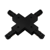 Luxrite LR43842 TrackRite - H-Track X-Connector - Black Finish