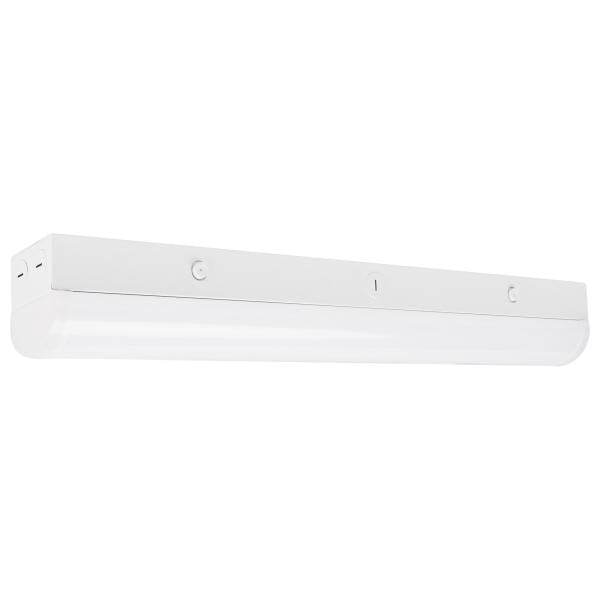 Satco 65/698 LED 2 ft. - Linear Strip Light - 20W - White Finish - CCT Selectable - 100-277V - Intergrated EM & Sensor