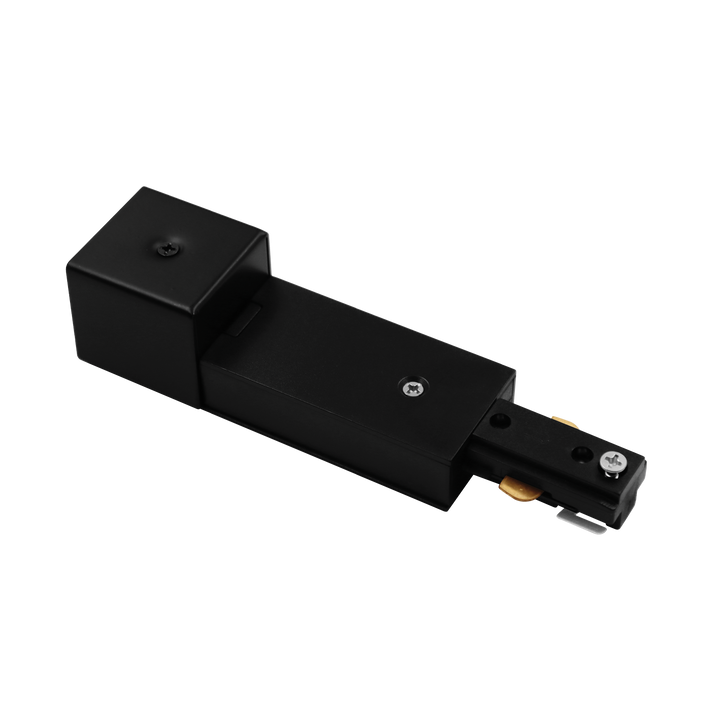Luxrite LR43818 TrackRite - H-Track Live End Conduit Fitter - Black Finish