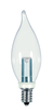 SATCO S9153 clear flame-tip LED bulb, upright view