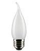 SATCO S21853 frosted CA10 LED bulb with E26 medium base