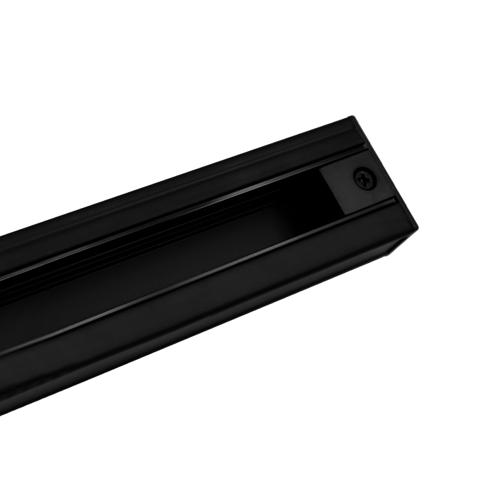 Luxrite LR43809 TrackRite - 8 ft Surface Mount H-Type Single Circuit 3-Wire Track - Black Finish