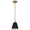 Satco 60/7408 Dover - 1 Light - Small Pendant - Black with Vintage Brass