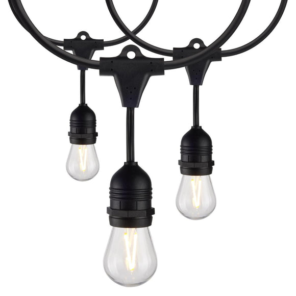 Satco S8030 24Ft - LED String Light - Includes 12-S14 bulbs - 2000K - 120 Volts