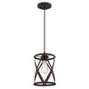 Westinghouse 6362200 One Light Mini Pendant, Oil Rubbed Bronze Finish with Highlights