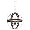 Westinghouse 6360600 Three Light Chandelier, Oil Rubbed Bronze Finish with Highlights, Clear Glass Candle Covers