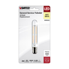 SATCO LED tubular bulb retail packaging showing 4W, 400 lumens and 3000K