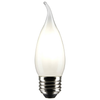 SATCO S21853 frosted flame-tip CA10 LED bulb with E26 medium base