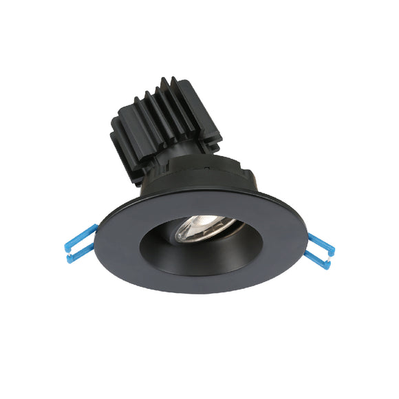 Lotus LED Lights LRG3-3018K-HO-BK - 3 Inch Round Regressed Gimbal LED Downlight - 11 Watt - High Output - Dim to Warm - Black Trim