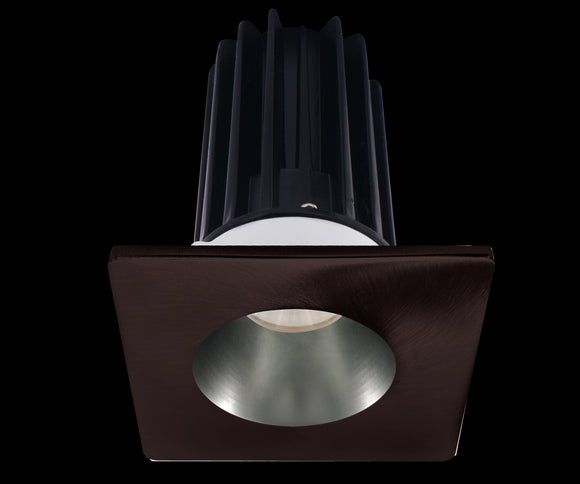 2 Inch Recessed LED Downlight - 8 Watt - 3000 Kelvin - 600 Lumen - Chrome Reflector - Square Bronze Trim - 38 Degree Beam Angle - Type IC Damp - Air-Tight - Energy Star - T24 - CRI 90+