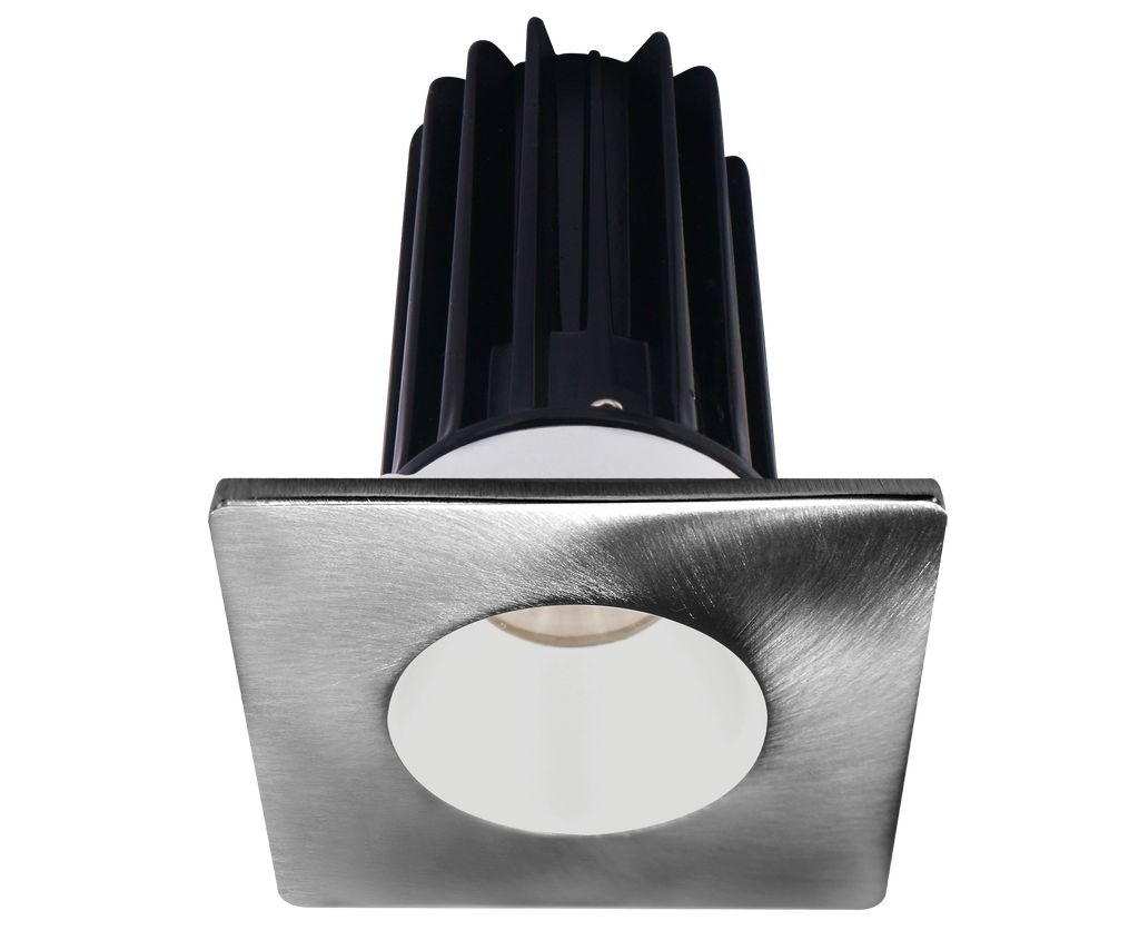 2 Inch Recessed LED Downlight - 8 Watt - 2700 Kelvin - 580 Lumen - White Reflector - Square Chrome Trim - 38 Degree Beam Angle - Type IC Damp - Air-Tight - Energy Star - T24 - CRI 90+