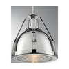 SATCO 60-7211 - Barbett 1 Light Small Pendant With Fresnel Glass - Medium Base - Max 60 Watt - 120 Volt - Polished Nickel Finish