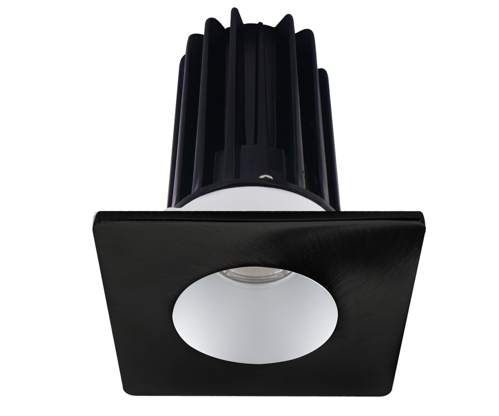 2 Inch Recessed LED Downlight - 8 Watt - 4000 Kelvin - 620 Lumen - Alzak Reflector - Square Black Trim - 38 Degree Beam Angle - Type IC Damp - Air-Tight - Energy Star - T24 - CRI 90+