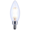 SATCO S21276 B11 LED Filament Bulb, 5.5W, 4000K, E12, Clear, Dimmable, 120V