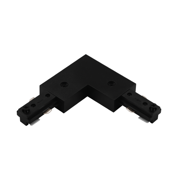 Luxrite LR43836 TrackRite - H-Track L-Connector - Black Finish