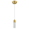 Westinghouse 6355300 One Light LED Mini Pendant, Champagne Brass Finish, Bubble Glass