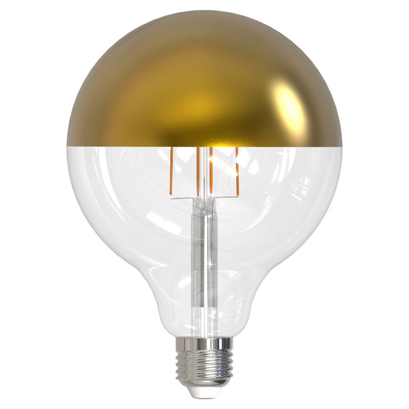Bulbrite 776924 6 Watt G40 LED Filament - 2700K - E26 Base - 120V - Half Gold Finish