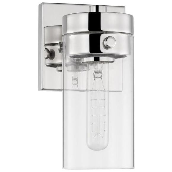 Satco 60/7631 Intersection - 1 Light - Vanity - Polished Nickel with Clear Glass