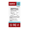 Satco S12520 packaging lighting facts panel
