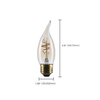 SATCO S14224 3.5W CA11 LED Amber Coil Filament Bulb, 2000K, E26, Dimmable