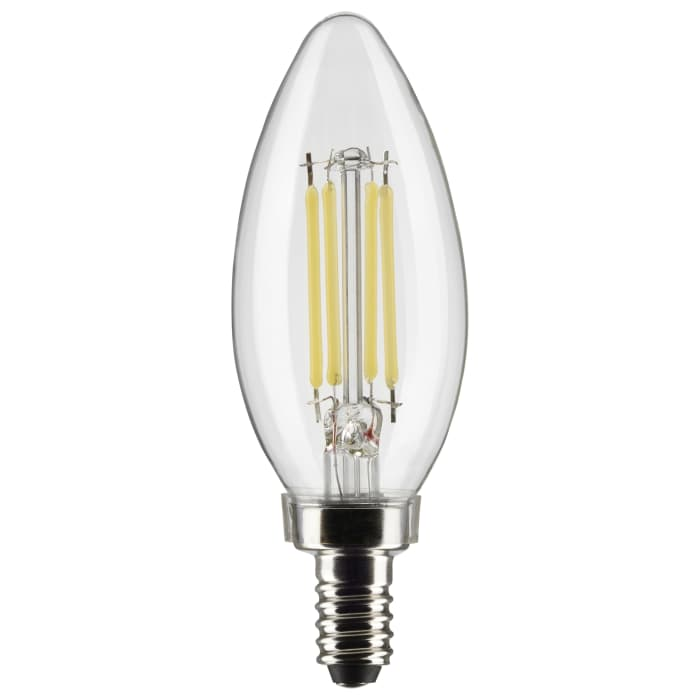 SATCO S21827 clear B11 LED filament bulb