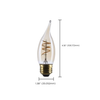 SATCO S14225 bulb dimensions, 4.18 inches long and 1.38 inches wide