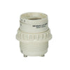 Satco 80/1855 Phenolic Self-Ballasted CFL Lampholder With Uno Ring - 277V, 60Hz, 0.15A - 13W G24q-1 And GX24q-1 - 2" Height - 1-1/12" Width