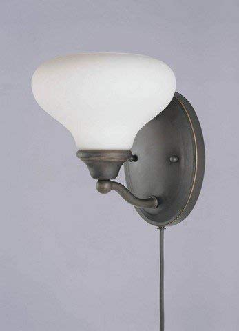 Westinghouse 6657700 One Light Flush Mount Ceiling  Fixture, Burnished Bronze Patina Finish, Frosted White Opal Glass