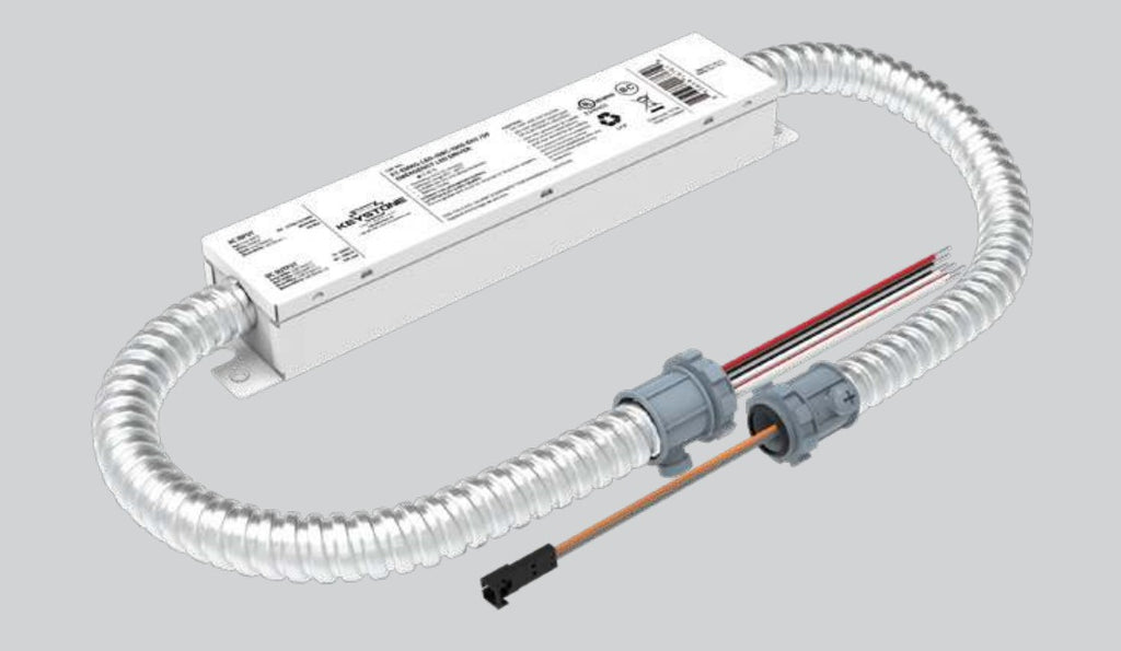 Keystone KT-EMRG-LED-10BC-1000-EN3/DF - Constant Wattage LED Emergency Back-Up Driver - Dual Flex Conduit - 10W Output