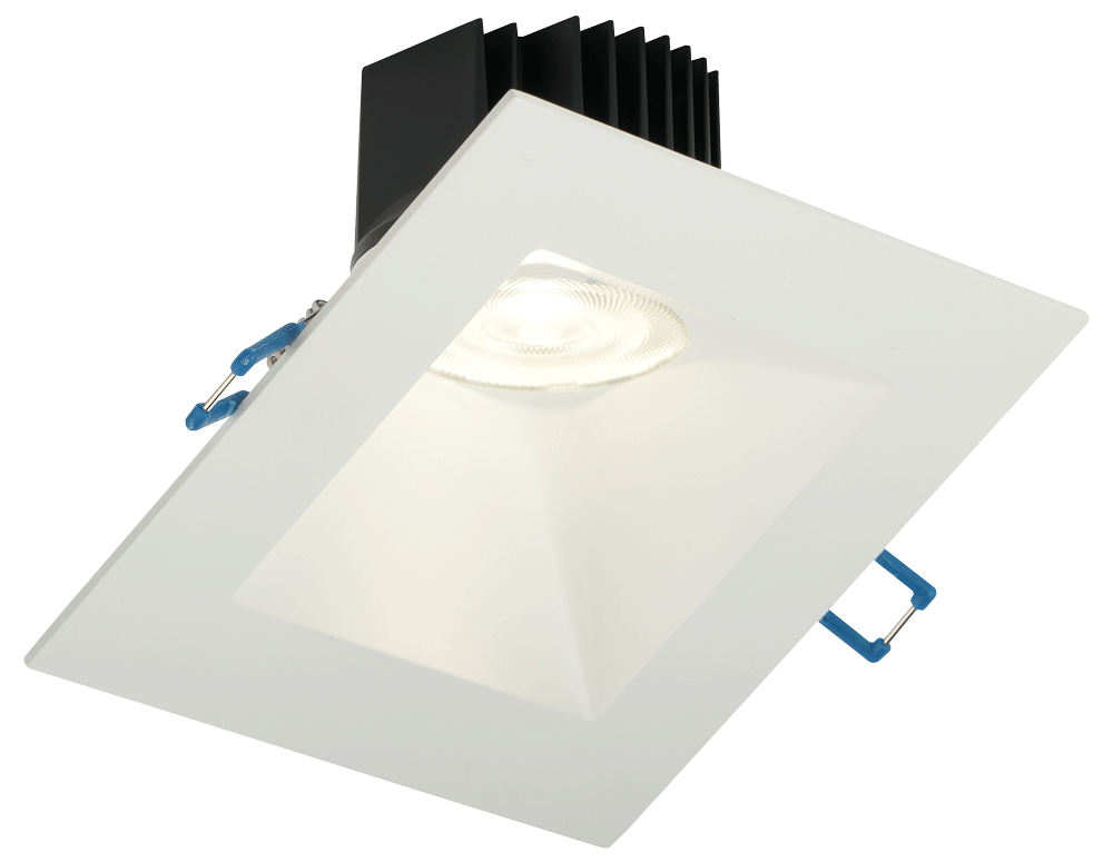 LOTUS LED Lights LD3S-3018K-5SSL-WH-15D  5 Inch Square Sloped Regressed LED - 15 Watt - 5CCT Switchable Warm White Trim
