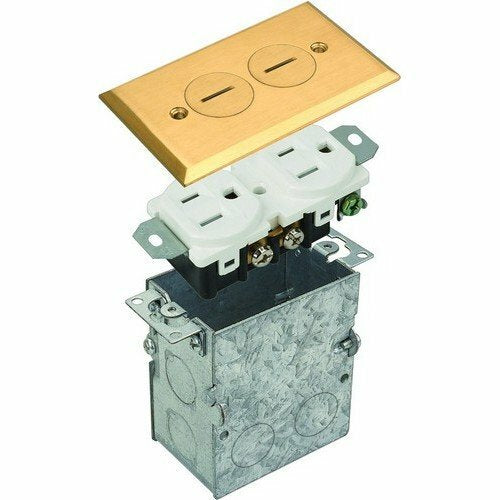 Morris Products 84003 Residential Floor Boxes Screw Lid Nickel Brass Plated - Our Screw Lid Floor Box are Perfect for Residential Applications.