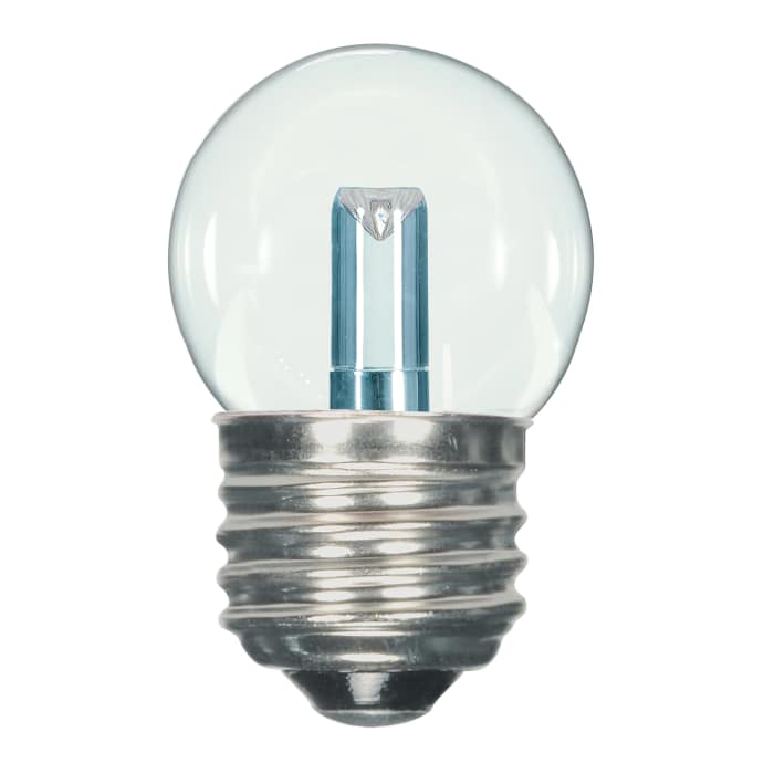 Satco S9160 1.2W S11 LED Sign Bulb, Clear, 2700K, E26, 120V